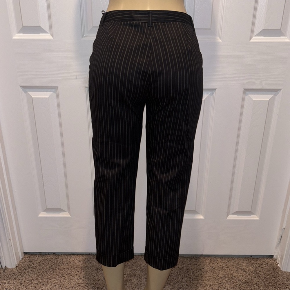 Set JONES New York Black Striped High Rise Straight Leg Pant & pinstripe jacket - Picture 5 of 12